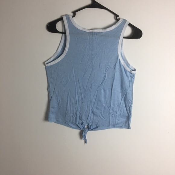 Revive Blessed Front Tie Tank Blue White Medium - Picture 11 of 14